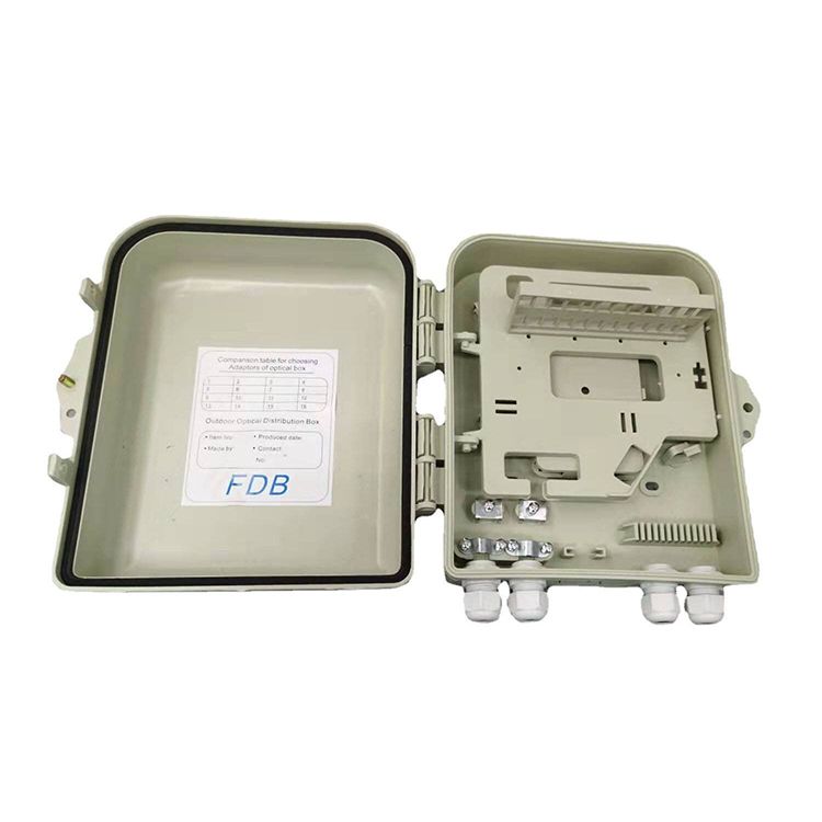 Waterproof IP65 FTTH FDB 24 core optical Fiber Distribution Box for Outdoor Indoor