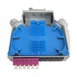 12 Core Metal Din Rail Mounted Fiber Optic Terminal Box with Plastic Splice Tray