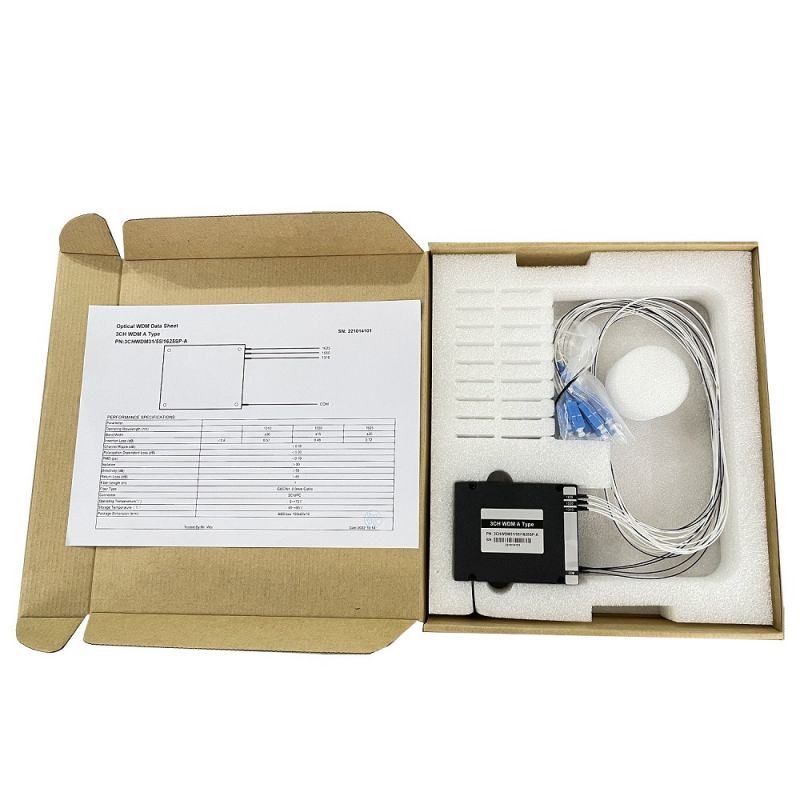 SC UPC 1x3 Channel WDM Module Fiber Optic Splitter