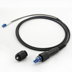 PDLC LC Duplex Armored Multimode Fiber Optic Patch Cord