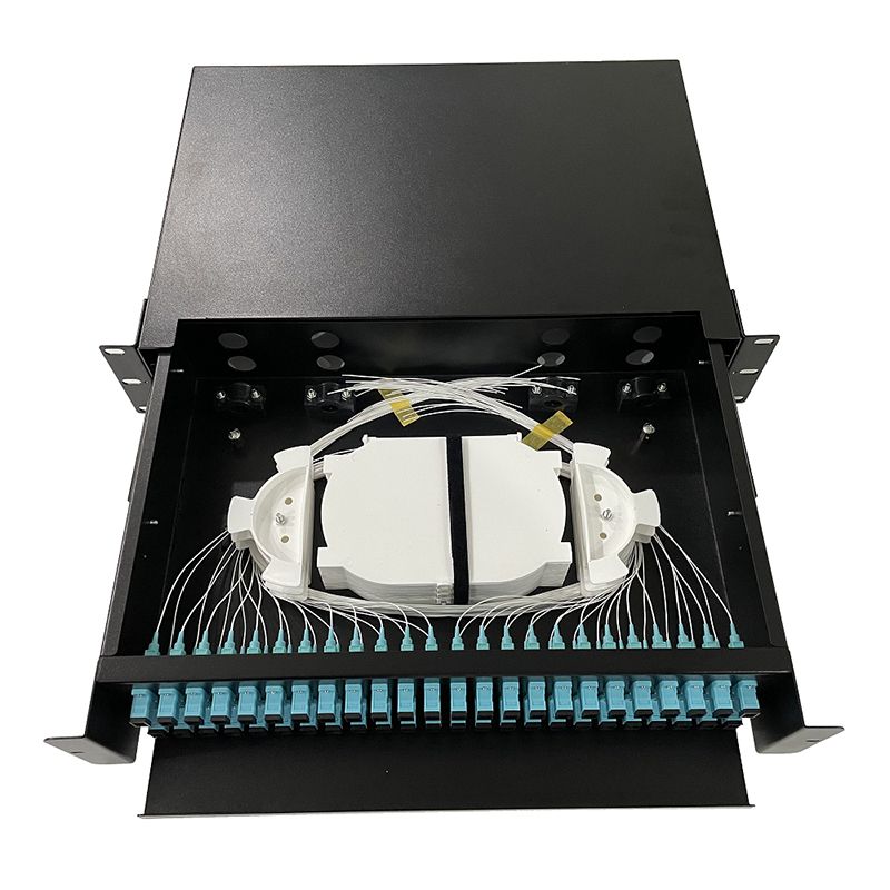 2U 48 Port Rack Mounted Sliding Type Optical Fiber Patch Panel