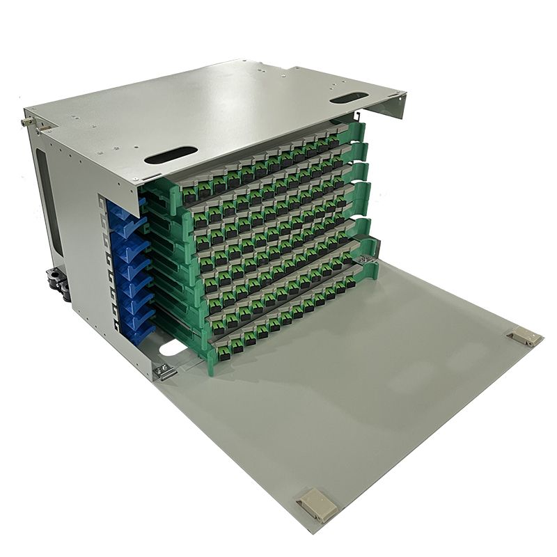 5U 96 Core Fiber Optical Distribution Frame ODF with Splice Tray