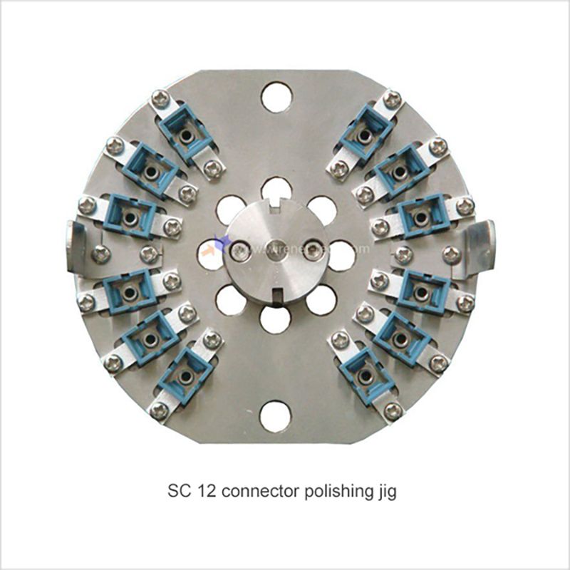 12 port SC connector fiber optic polishing Jig for Central Pressure Polishing Machine