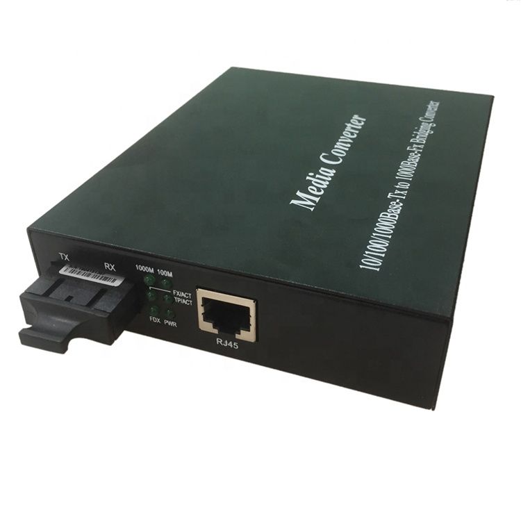 10 100 1000 Base Tx to 1000 Base FX Bridging converter RJ45 fiber optic media converter