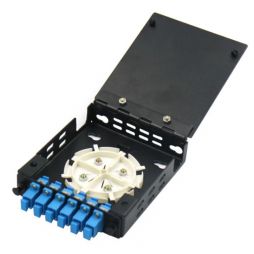 6 core Wall Mount Fiber Optic Terminal Box For 1 LGX adapter Plates